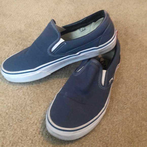 Vans Shoes - Blue slip on vans